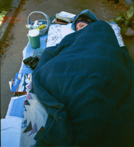 Natalie on Outdoor Bed