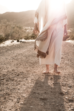 Jesus walking